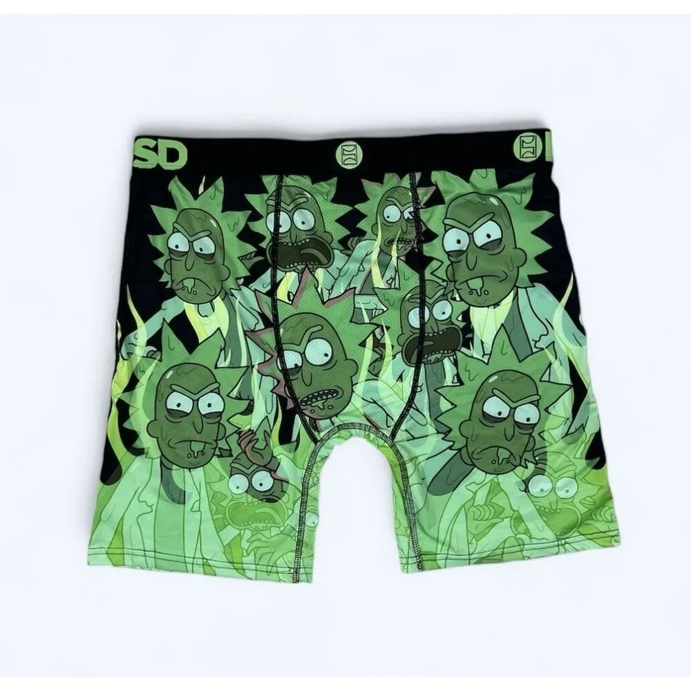 PSD Mens Boxer Briefs Rick and Morty Flames‎ Size XL